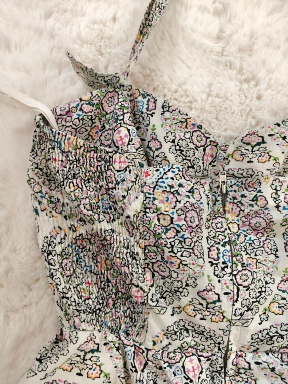 Anthropologie Girls from Savoy Halter Dress Ruffle Multi Color Print Size 2 - Picture 5 of 15